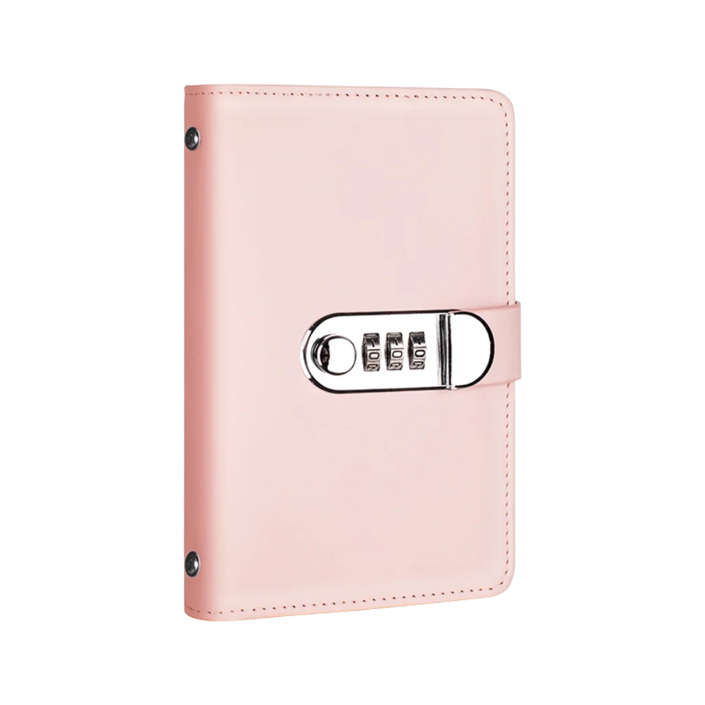 PU Leather Budget Binder with Lock | Cash Envelope Organizer