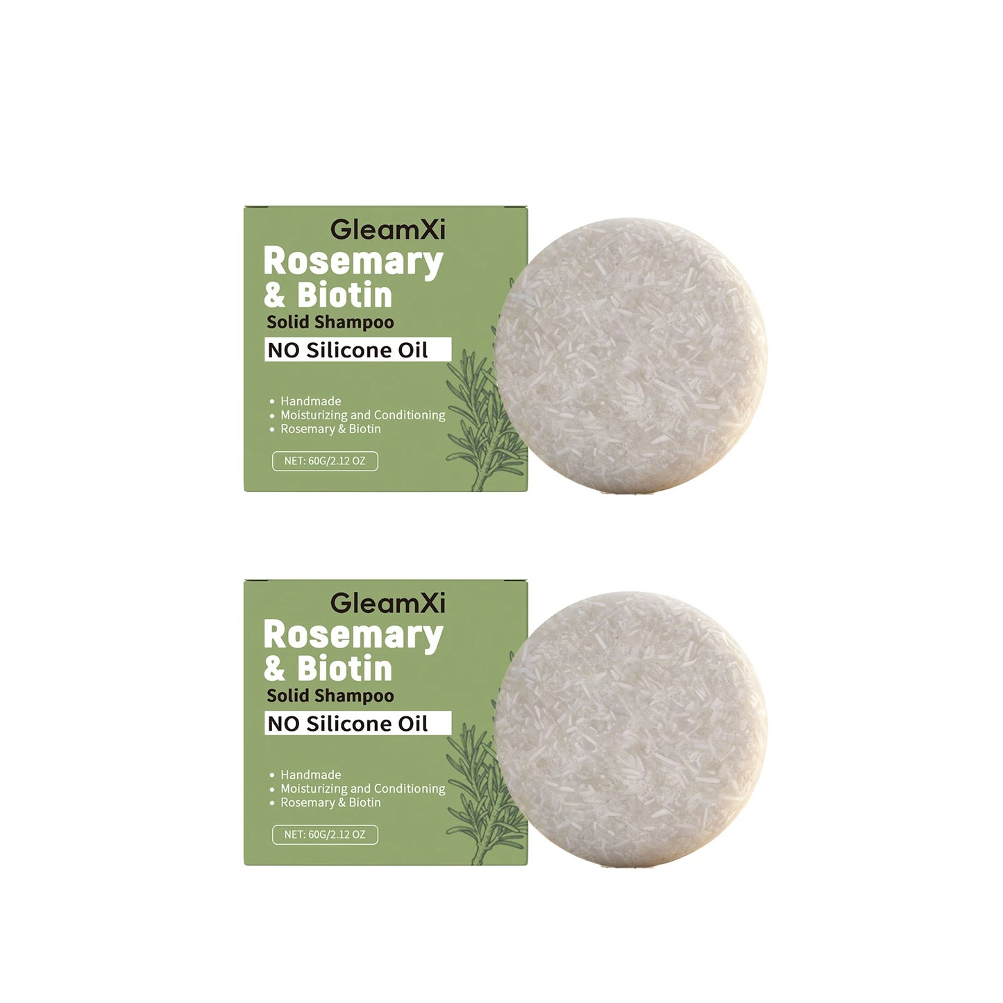 Rosemary Biotin Shampoo Soap Anti-Hair Loss Fluffy Thickening Strengthening Hair Growth Hydrating Smooth Volumizing Shampoo Bar Peaceful Pleasures Health and Wellness 120g boxed