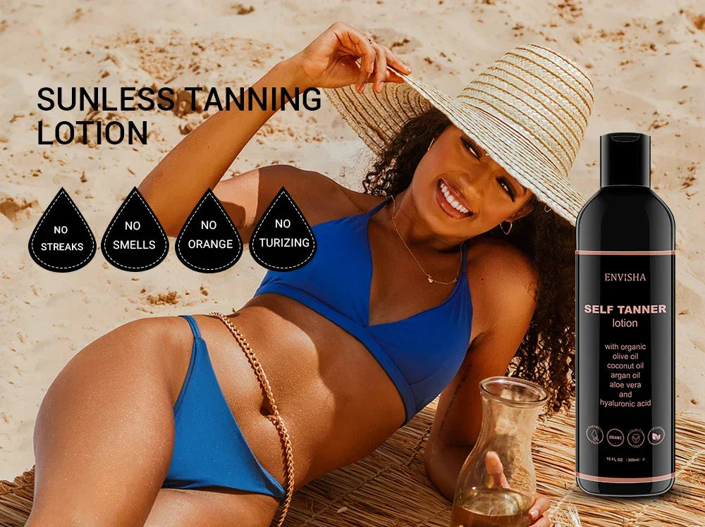 ENVISHA Organic Self Tanning Lotion – 300ml Self Tanner ENVISHA