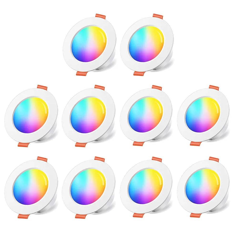 RUNTOIN 10W RGB Smart LED Downlight | Tuya App, 16M Colors