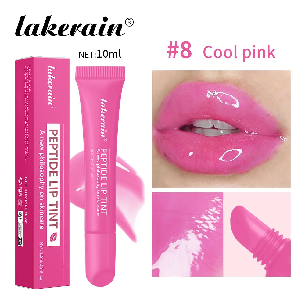 10ml Mirror Lip Glaze Moisturizes Jelly Lip Enrichment Oil Lasting Water Light Glass Lip Oil Remove Line Lip Protection Serum Peaceful Pleasures Health and Wellness 08 Cool Pink
