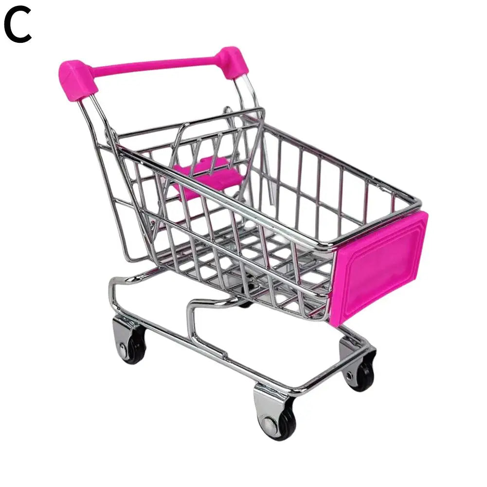 Metal Mini Toy Shopping Cart Realistic Supermarket Pretend Play Kids