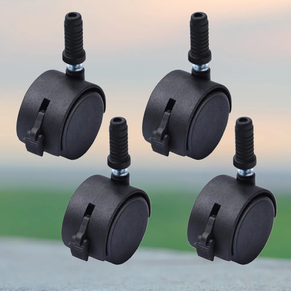 4Pcs Swivel Caster Wheels Black Swivel Caster Wheels Furniture Casters Office Chair Wheel 360 Degree Rotate Hardware Accersory Peaceful Pleasures Health and Wellness Black 10.00X6.50X3.80CM