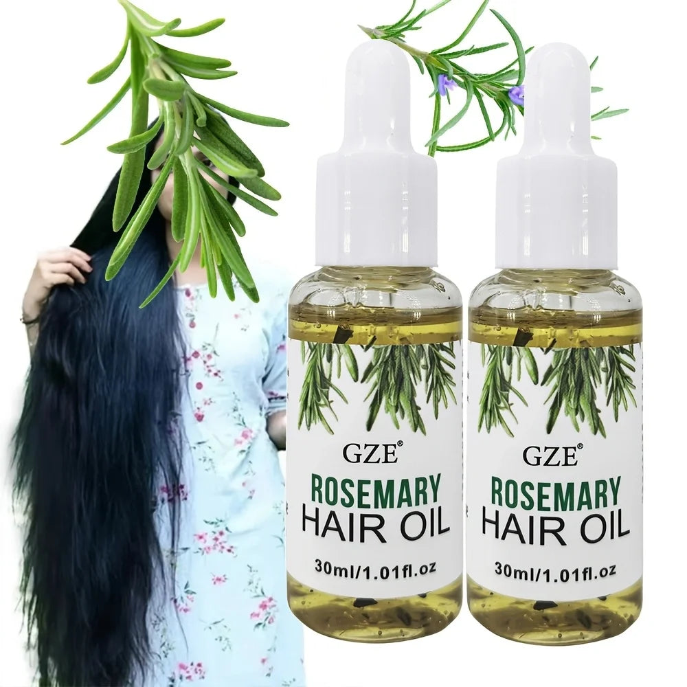 GZE Rosemary Oil for Hair & Scalp – All Types, 2×30ml Rosemary Scalp Hair Oil Peaceful Pleasures Health and Wellness