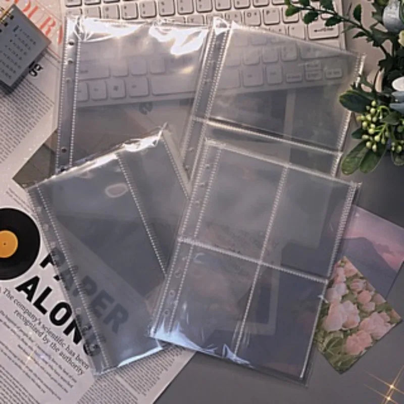 A5 Transparent Photo Album Sleeves 10pcs – 6-Hole Photocard Refill