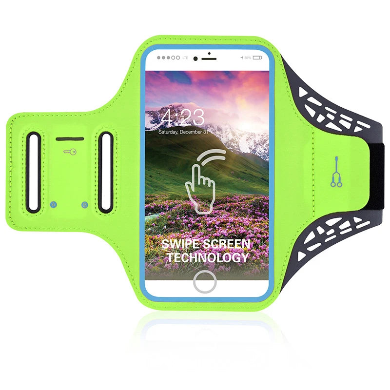 Running Accessories Women's Bag Sports Bag For Phone Armband For Sports Hand Bag Iphone 14 Pro Max Case For Sleeve Bags Peaceful Pleasures Health and Wellness Green(6.2 inch)