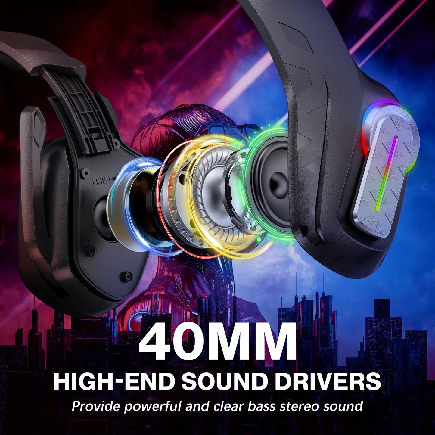G4100 Wired Gaming Headset with RGB Light & In-line Control, Noise Cancelling Mic Over-Ear Headphones for PC Laptop Smartphones Peaceful Pleasures Health and Wellness