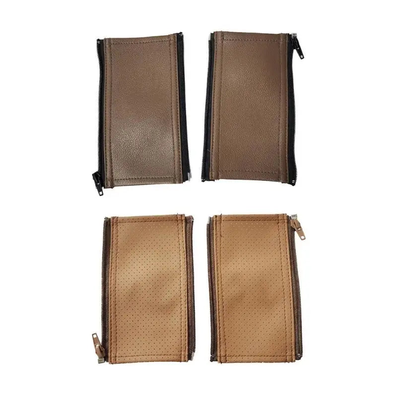 Stroller Handle Protector Covers – Zippered PU Leather 2pcs