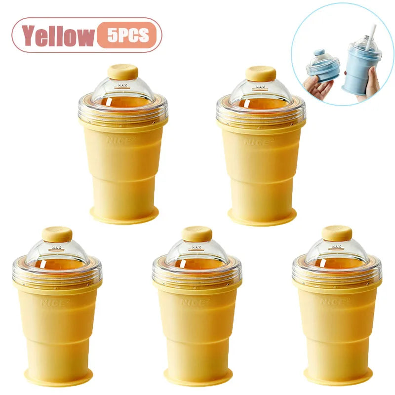 Foldable Silicone Ice Ball Maker Cup – BPA-Free Travel Mug