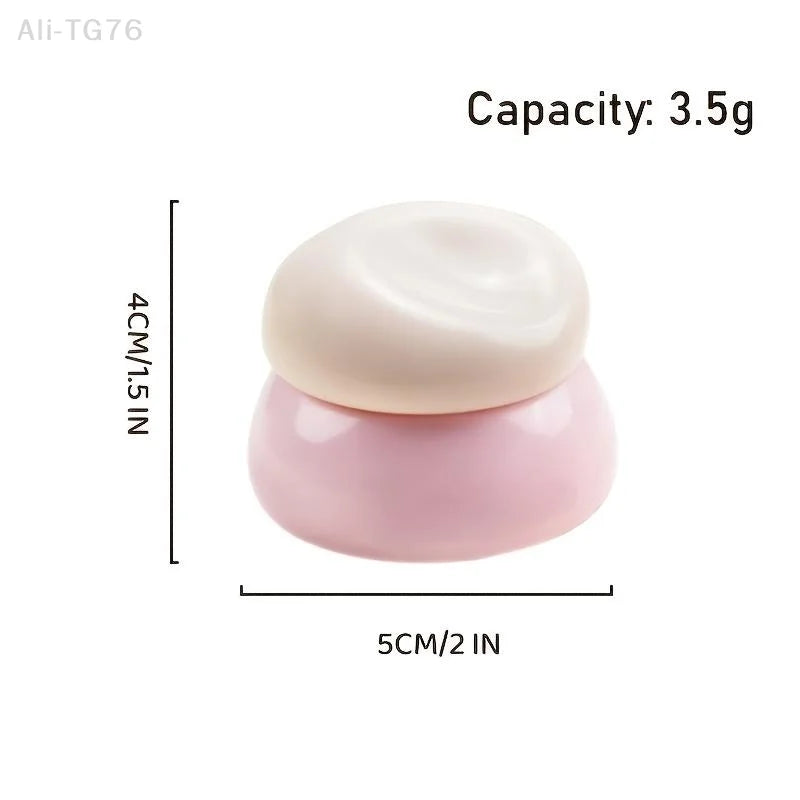 Mini Refillable Lip Balm Jar with Silicone Spoon | 3.5g Empty Cosmetic