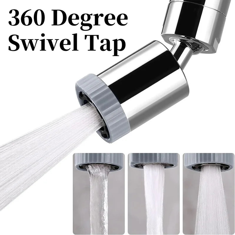 360° Rotating Kitchen Faucet Aerator – 2-Mode Spray Bubbler