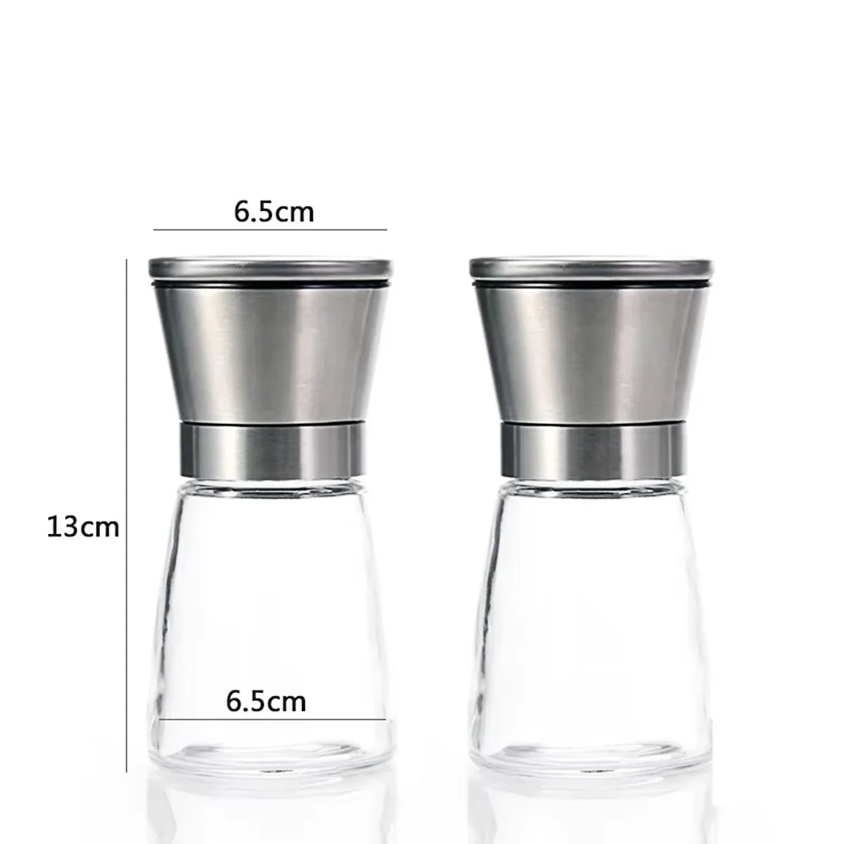 Salt and Pepper Grinder Set of 2, Premium Stainless Steel Spice Mill with Adjustable Coarseness, Manual Pepper Pepper Coffee Peaceful Pleasures Health and Wellness