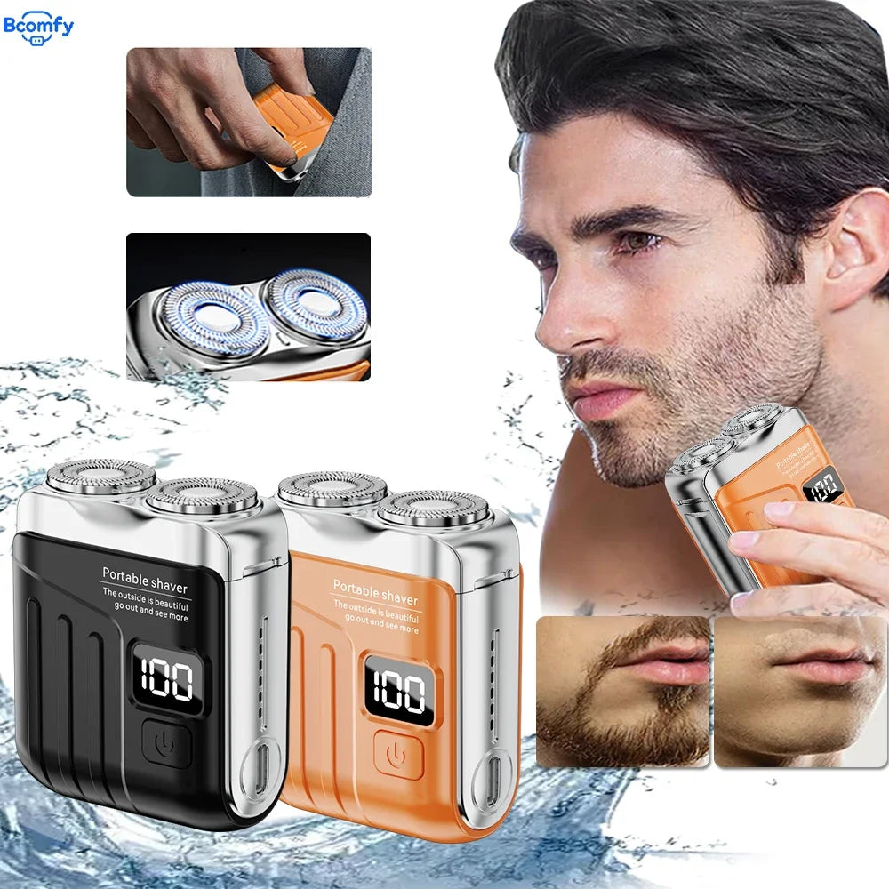 XMSJ Mini Electric Shaver Men – Rechargeable Dual Head Waterproof