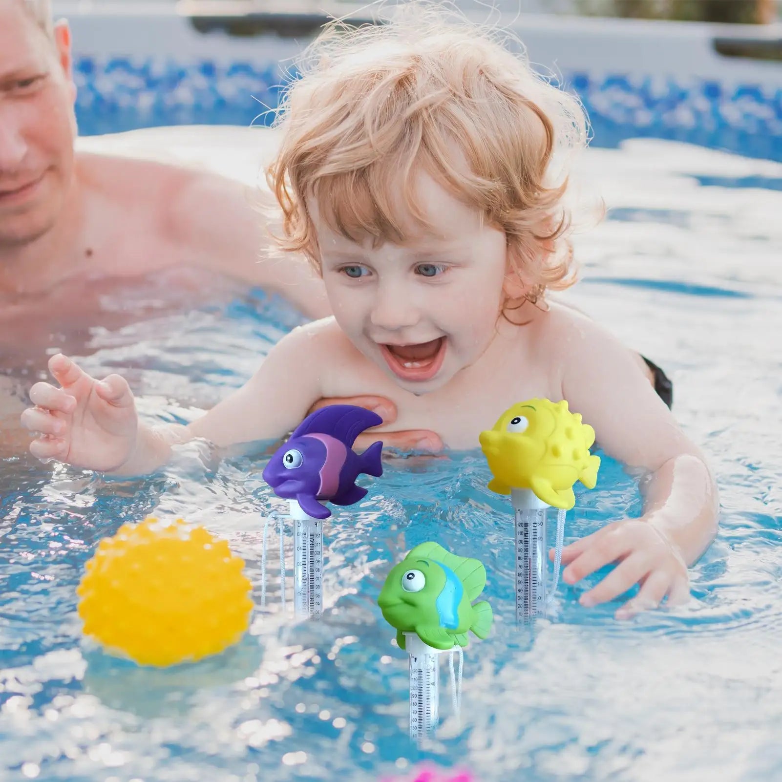 Pool Temp Gauge Cartoon Temperature Meter Pool Floating Easy Read Temp Gauge for Cold Plunge Hot Tub Ice Bath SPA Aquarium Pond Peaceful Pleasures Health and Wellness