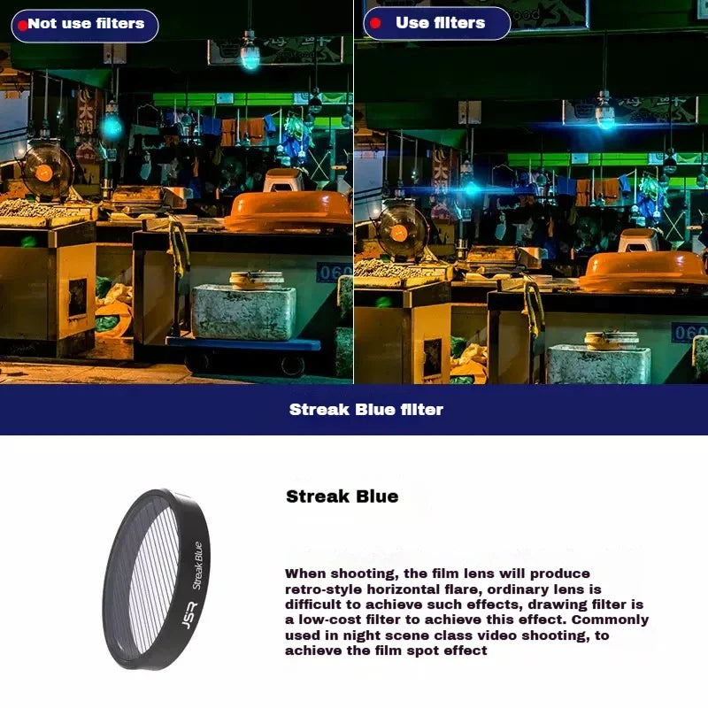 JSR Lens Filters for DJI Osmo Action 5 Pro/4/3 – UV CPL ND Set
