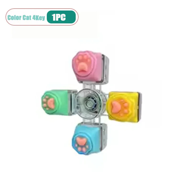 Cat Paw LED Clicker Keychain – Fidget Toy for Stress & Anxiety