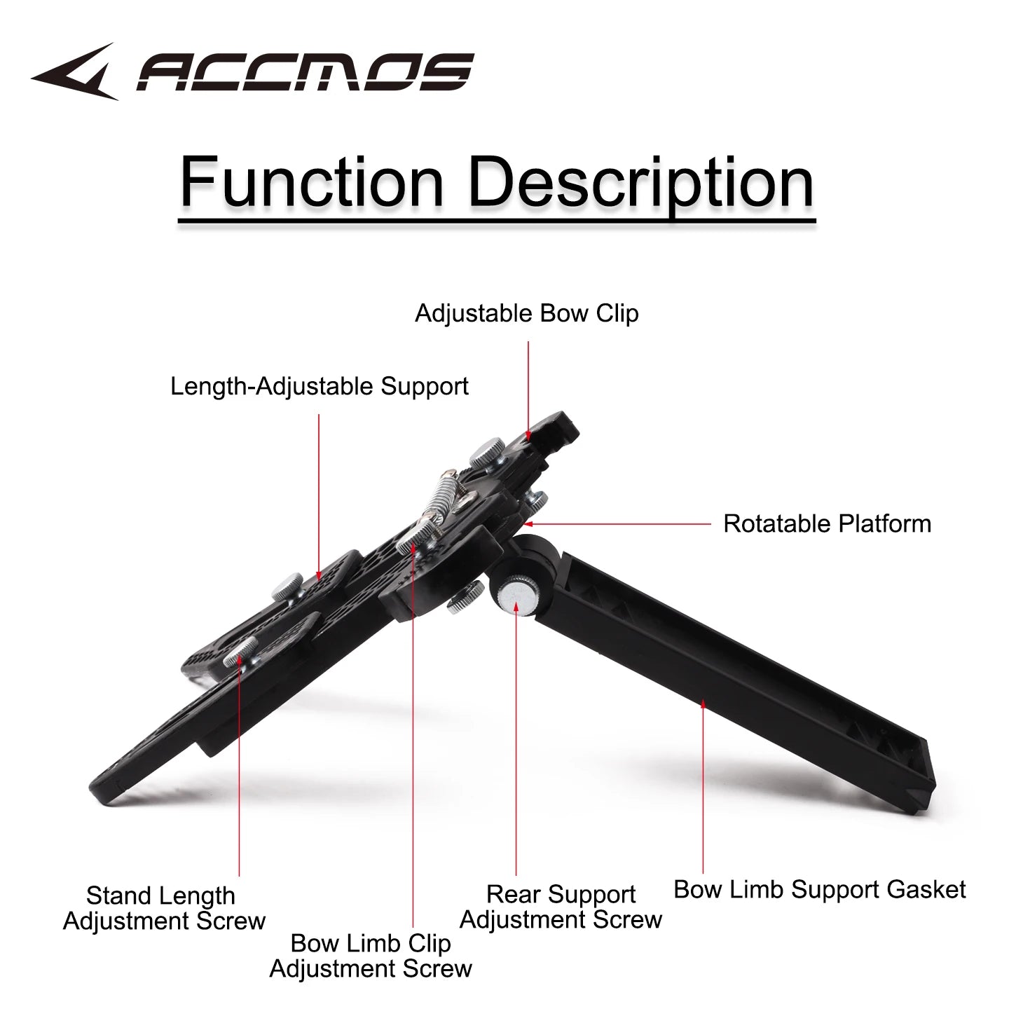 3 Legs Compound Bow Stand Stabilization Archery Kick Rack Prevents