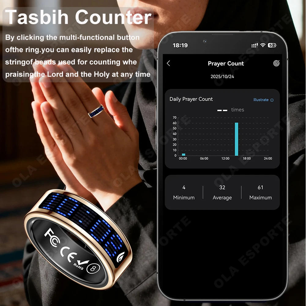 Ola Esporte Smart Ring 2026 – Heart Rate, Sleep & Activity