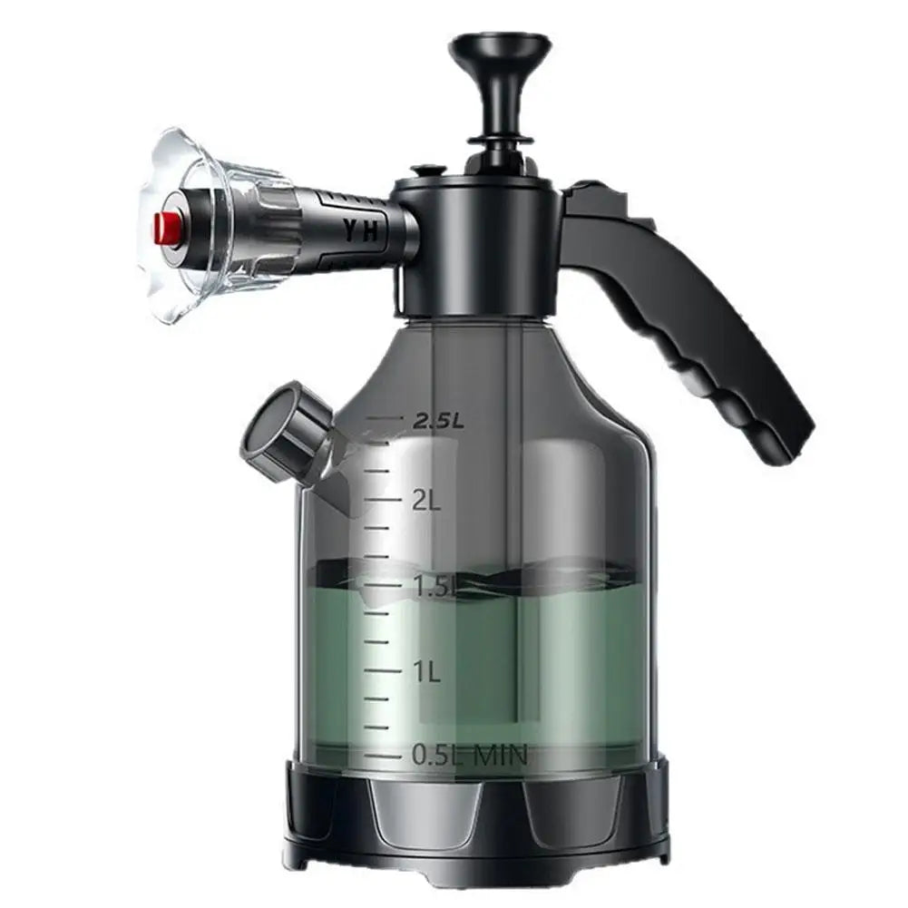 Hand Pump Foam Sprayer with 3 Nozzles for Car Wash Peaceful Pleasures Health and Wellness Black