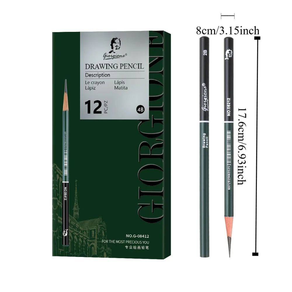 Smooth Sketching Pencil Graphite Mixed Painting Charcoal Pencil Durable Art Supplies Drawing Pencil Set Drawing Stationery Peaceful Pleasures Health and Wellness
