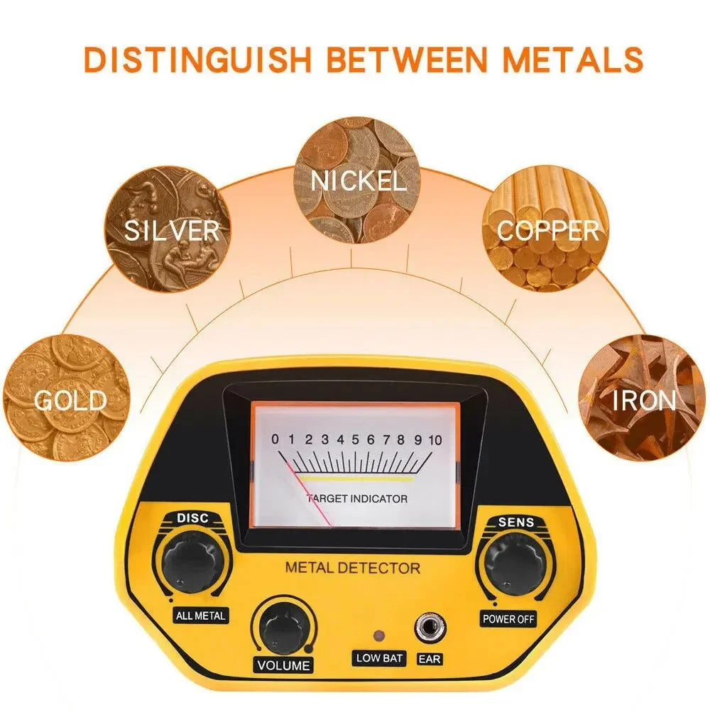 MD-5090 Metal Detector Detection Instrument Underground Metal Detector Metal Finder Gold Detector Hunter Treasure Gold Digger Peaceful Pleasures Health and Wellness