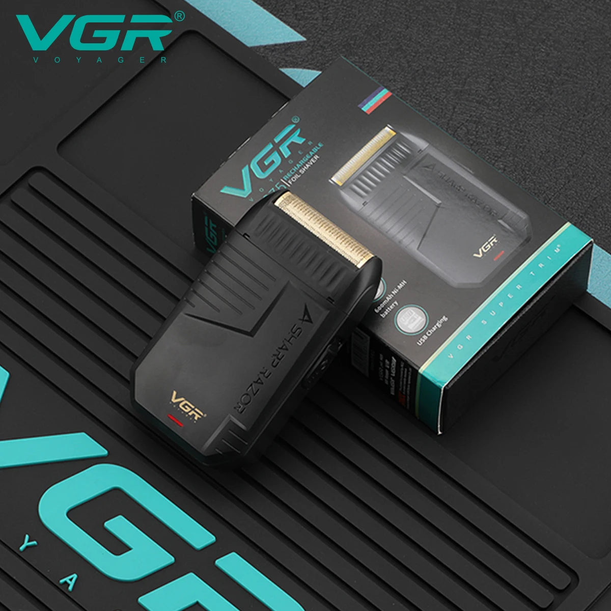 VGR 375 Professional Men's Electric Shaver Waterproof Independent Foil Electric Shaver Convenient Cordless Hair Trimmer Peaceful Pleasures Health and Wellness