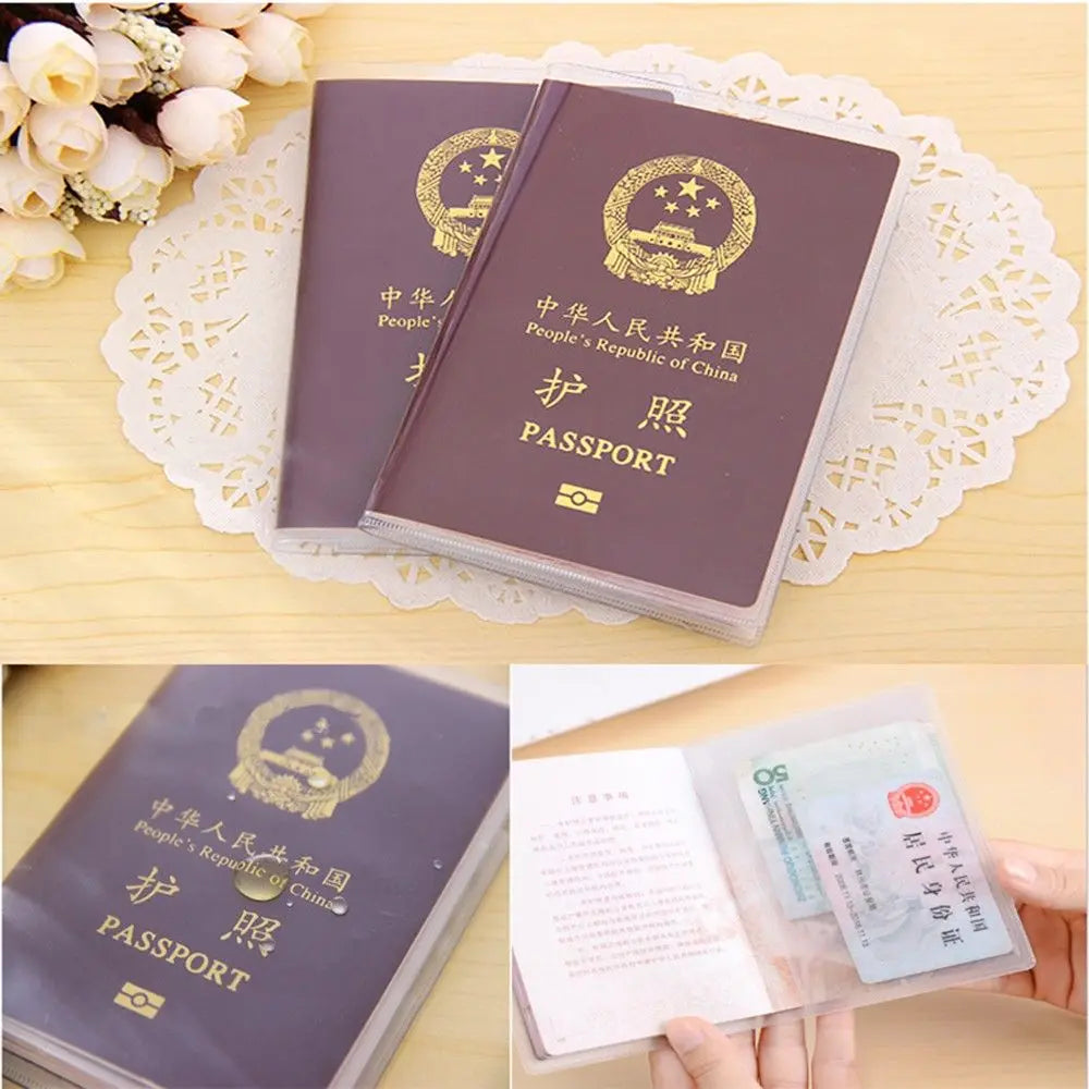 Protective Bags Organizer Sleeve Waterproof Case Travel ID Card Protective Case Passport Case Holder Transparent Peaceful Pleasures Health and Wellness