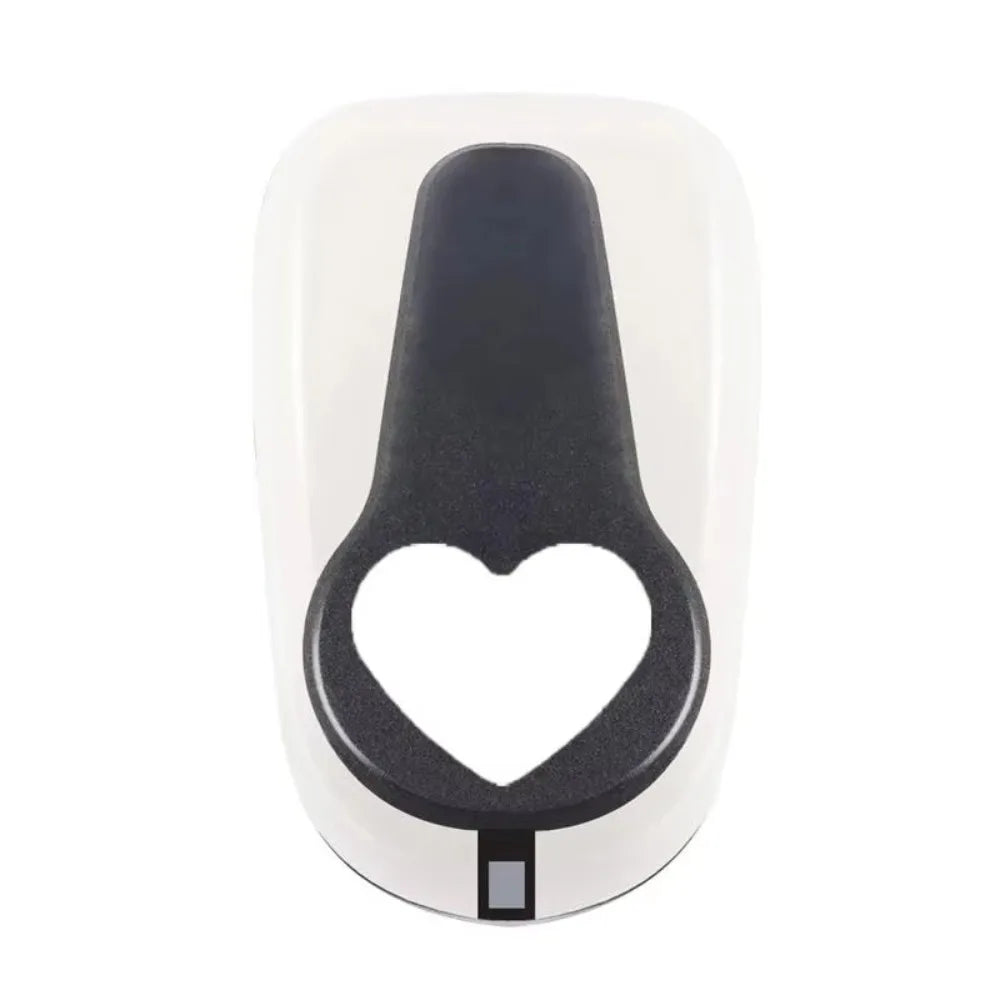 9/16/25 Mm Shape Hole Punch Press-Type Labor-saving Round Paper Punch Multi-Pattern Comfortable Grip Embossing Machine Peaceful Pleasures Health and Wellness Heart 25mm-0.98in