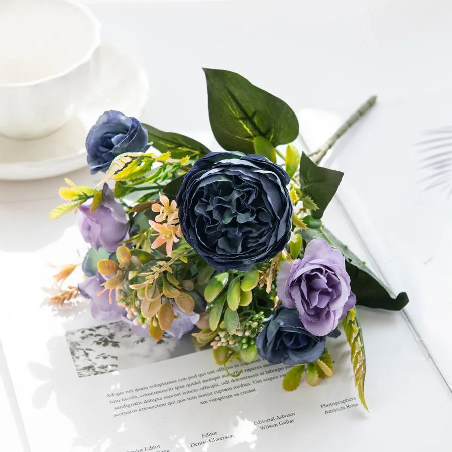 Silk Peony Hydrangea Artificial Flowers for Wedding & Home Decor