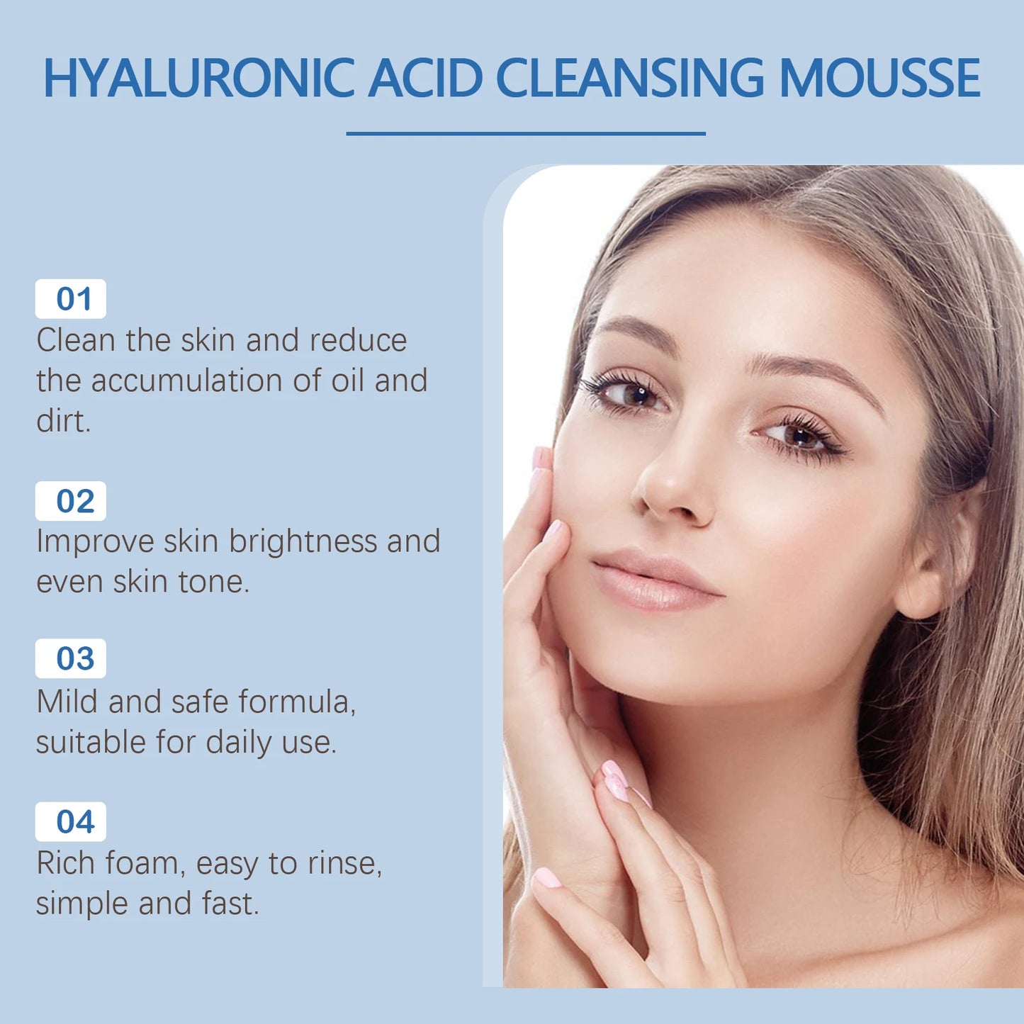 Hyaluronic Acid Cleansing Foam – Oil Control & Brightening Wash