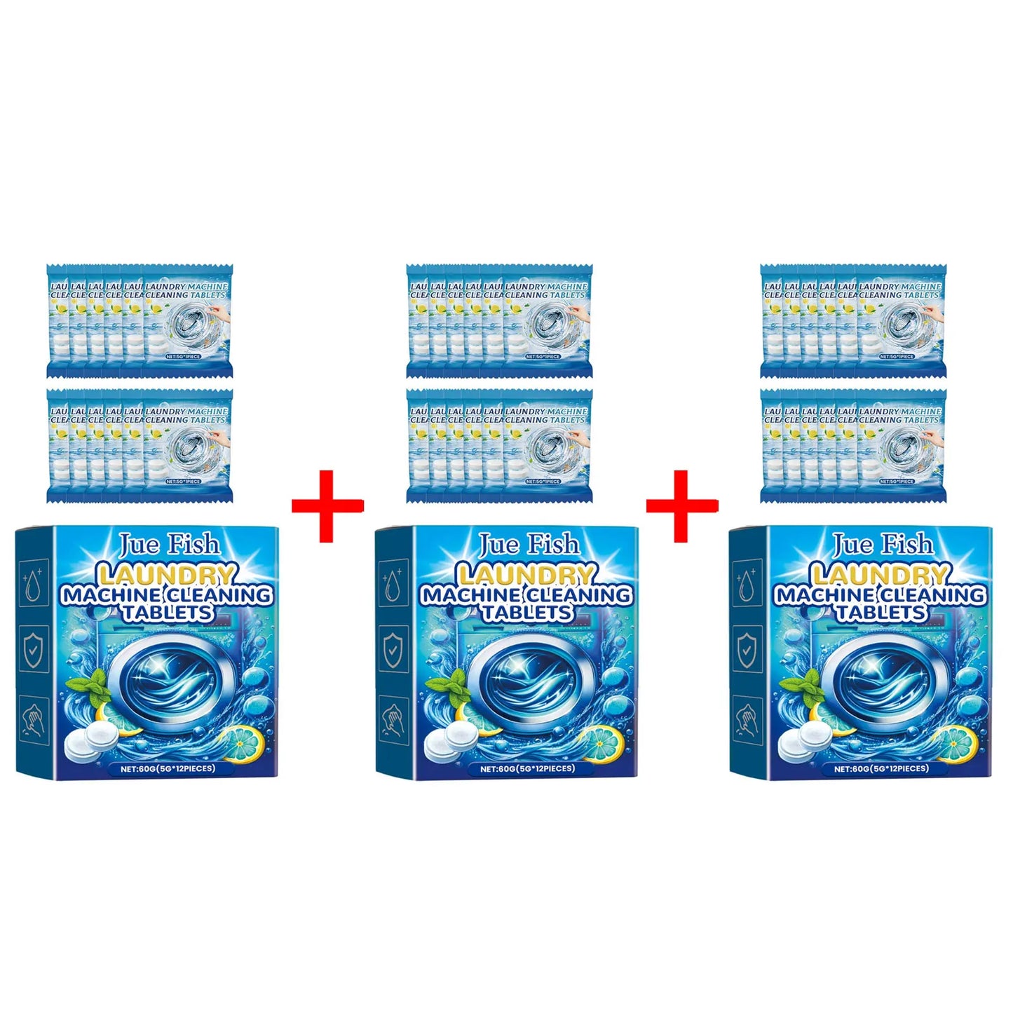 Effervescent Washing Machine Cleaner Tablets – Descale & Deodorize