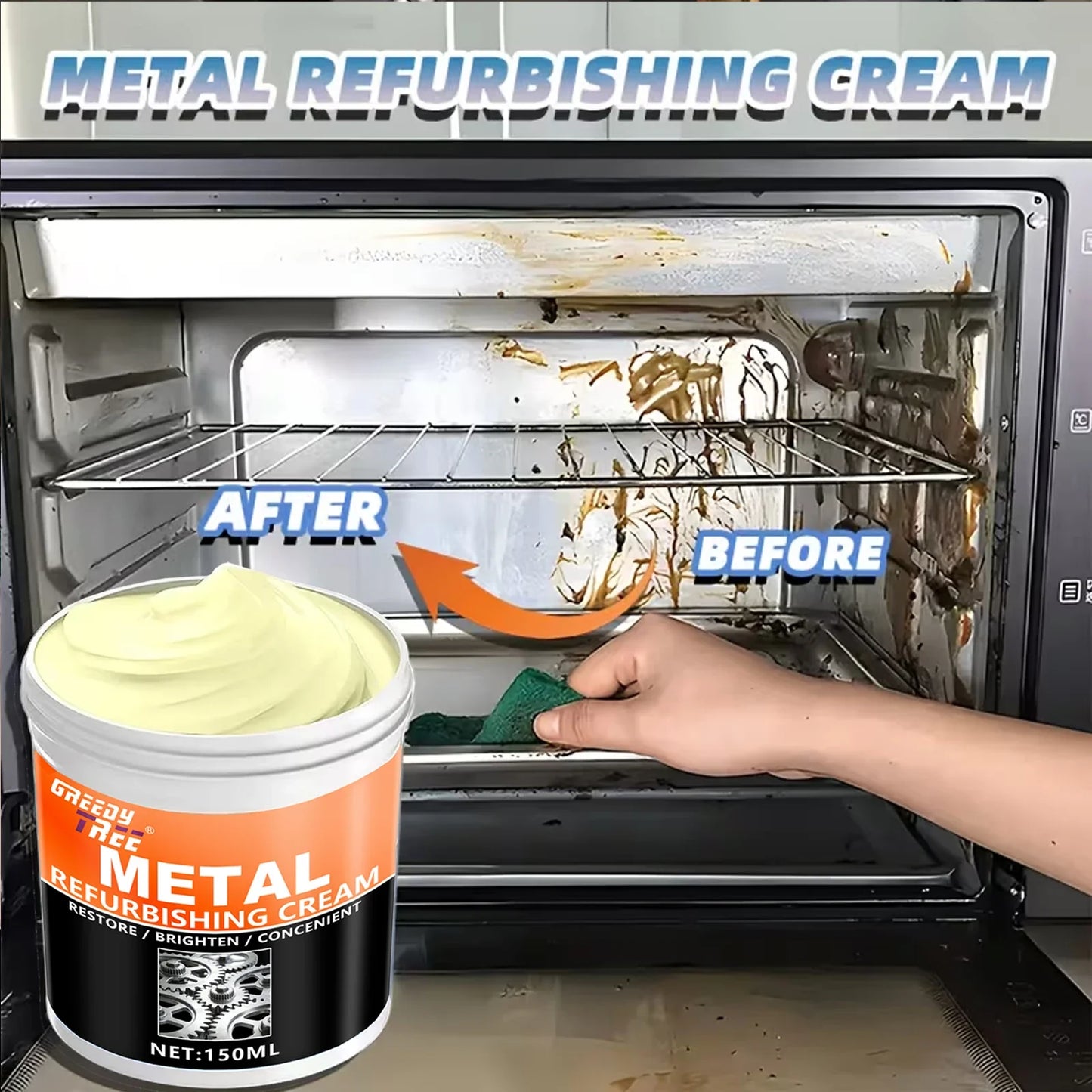 Metal Repair & Polish Paste – Rust Remover for Car, Kitchen & Bath