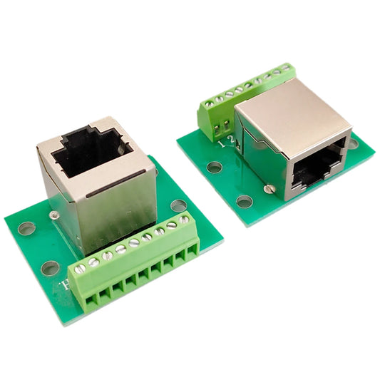 RJ45 Female to 2.54mm Pitch Terminal Adapter Board RJ45 Ethernet Port to KF128-9P Screw Terminal Breakout Board for PCB Peaceful Pleasures Health and Wellness