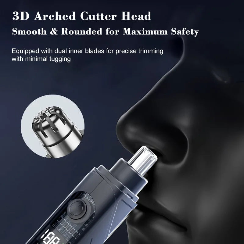 Rechargeable Electric Nose Hair Trimmer | Digital Display Nose Hair Trimmer Peaceful Pleasures Health and Wellness