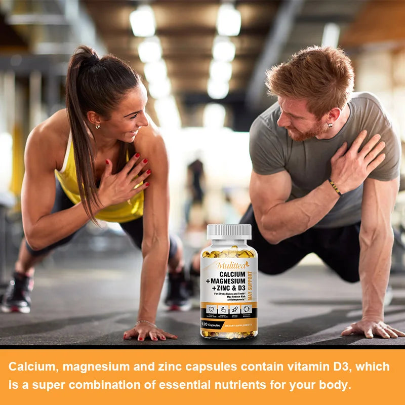 Mulittea Calcium Magnesium Zinc + Vitamin D3 Capsules – Bone & Immune Dietary Supplements Peaceful Pleasures Health and Wellness