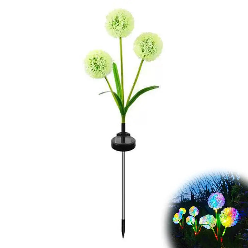 LED Solar Dandelion Flower Lamp Solar Courtyard Light Waterproof For Courtyard Paths Terraces Garden Decoration Peaceful Pleasures Health and Wellness A