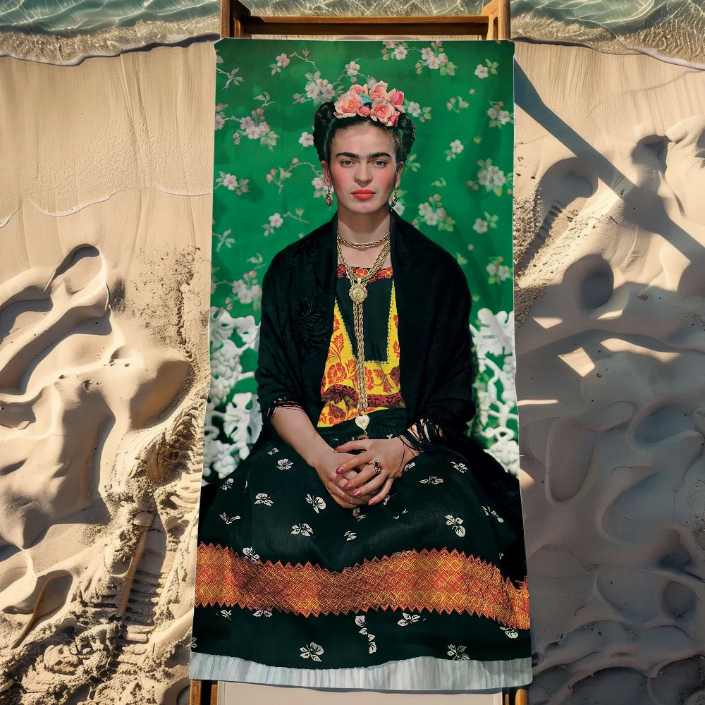 Frida Kahlo Quick-Dry Beach Towel | Gym Travel Camping Gift