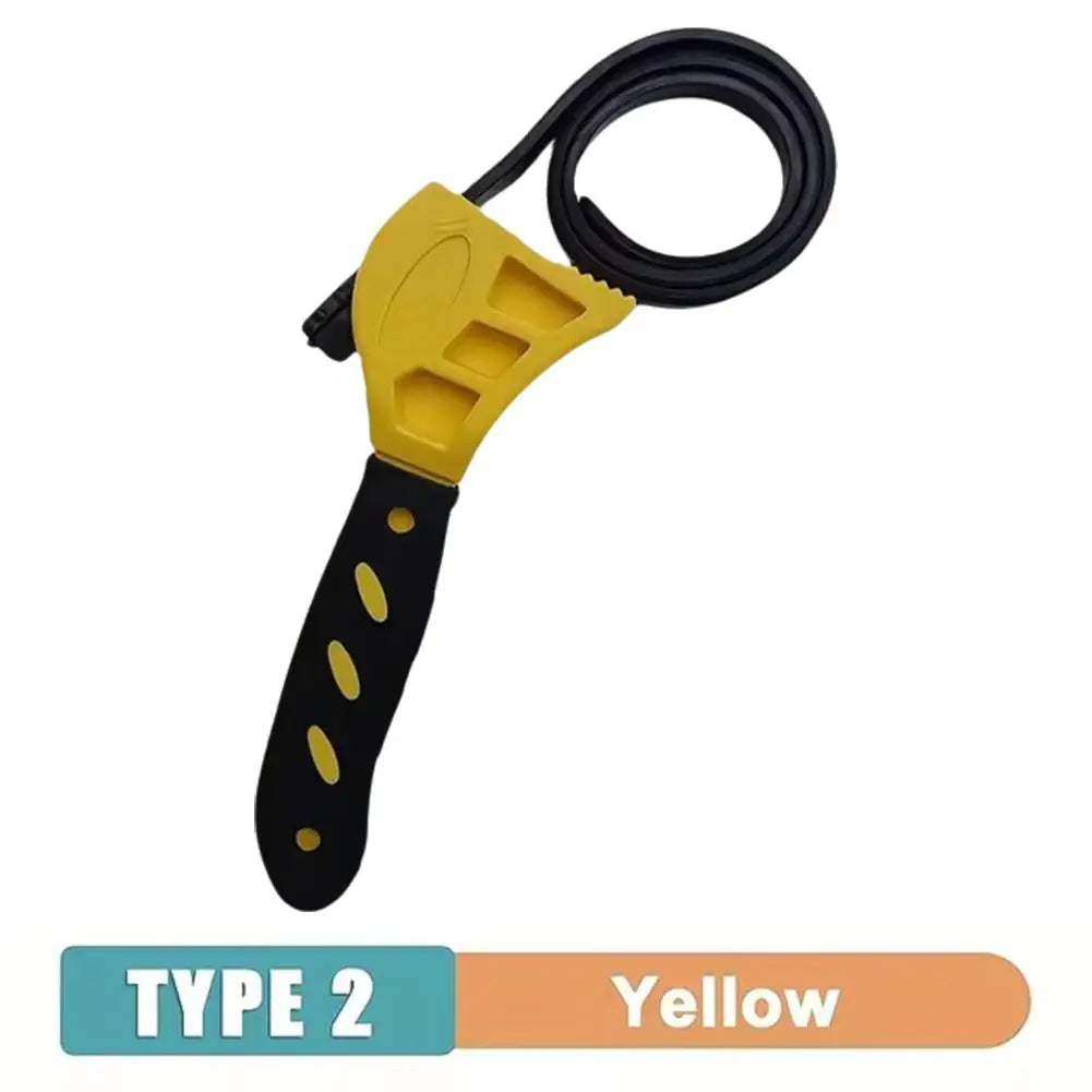 6 inch multifunctional belt wrench Adjustable Disassembly Tool Oil Filter Puller Strap Spanner Chain Wrench Strap Opener Peaceful Pleasures Health and Wellness A