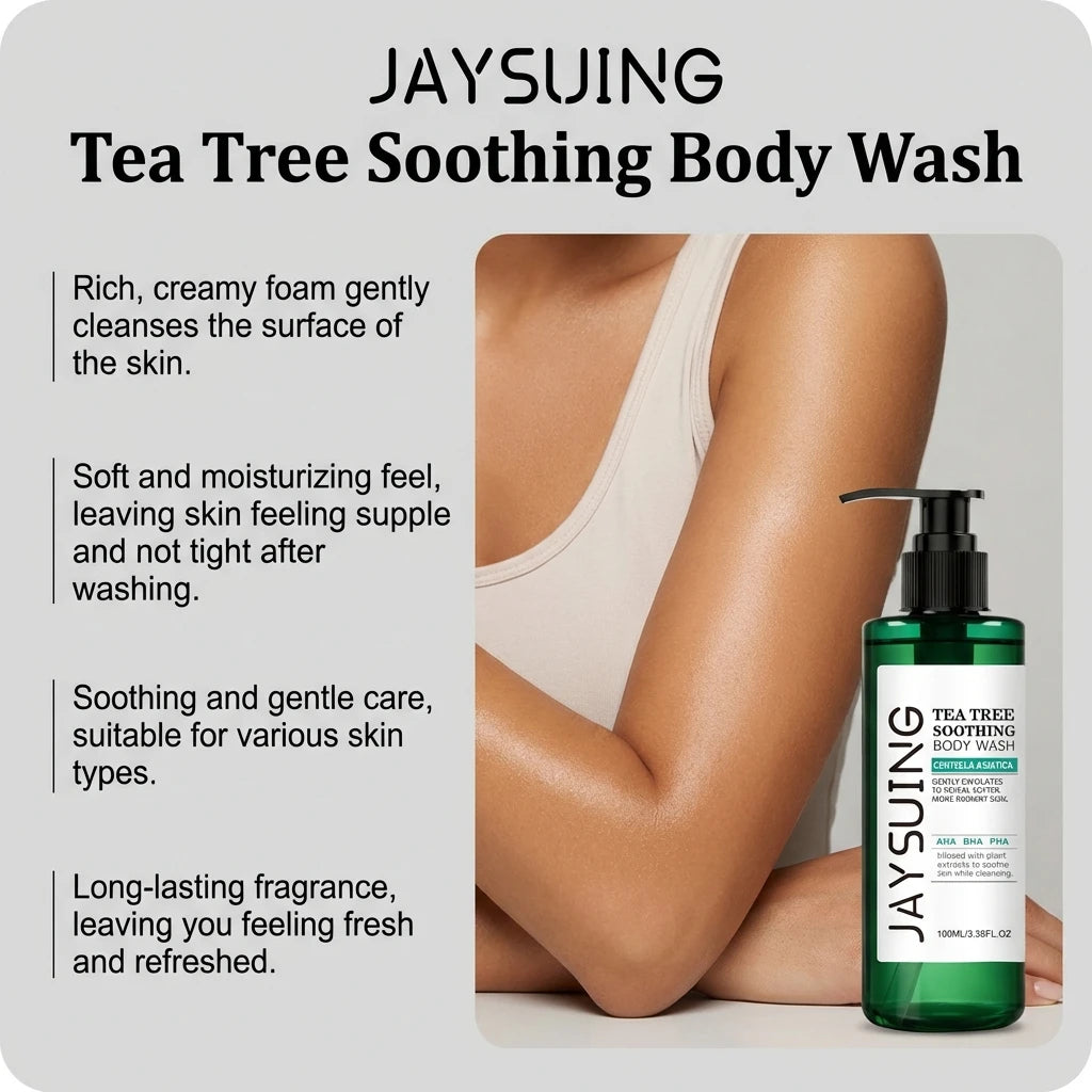 Centella Tea Tree Body Wash Deep Clean Refresh Cool Soothe Sensitive Nourish Calm Skin Discomfort Repair Skin Barrier Shower Gel Peaceful Pleasures Health and Wellness