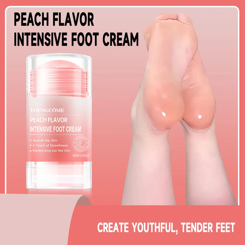 Peach FlavorIntensive Foot Cream Deodorant Stick Anti Sweating Keep Drying Fragrance RemoveFoot Odor Foot Refresh Sticks Peaceful Pleasures Health and Wellness