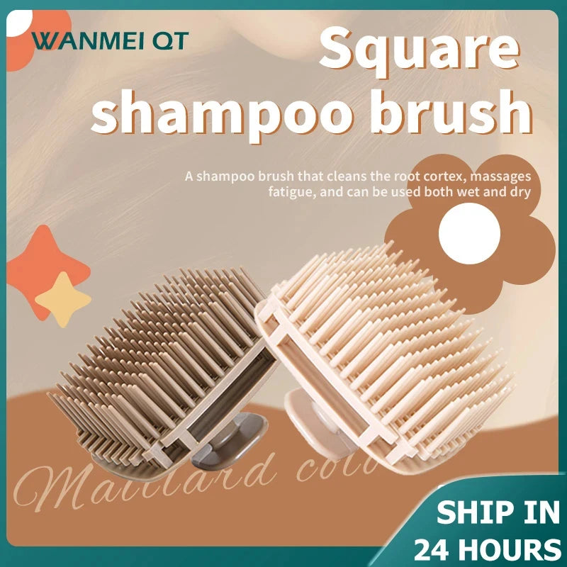 1pcs Silicone Shampoo Brush Head Scalp Massage Comb Hair Washing Comb Body Massage Shower Brush Salon Hairdressing Tool Peaceful Pleasures Health and Wellness