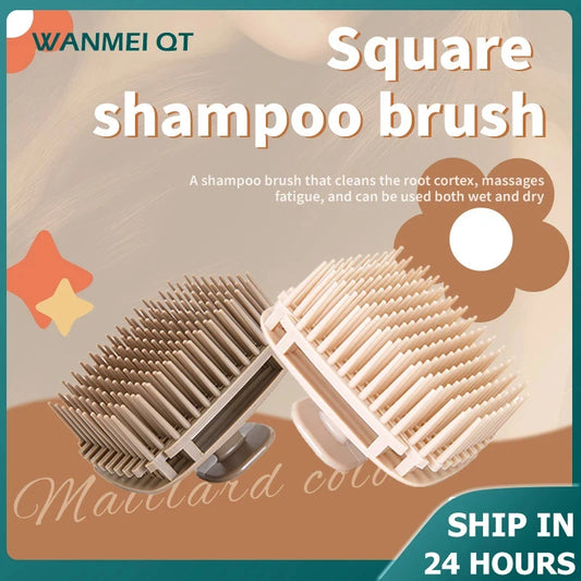 1pcs Silicone Shampoo Brush Head Scalp Massage Comb Hair Washing Comb Body Massage Shower Brush Salon Hairdressing Tool Peaceful Pleasures Health and Wellness