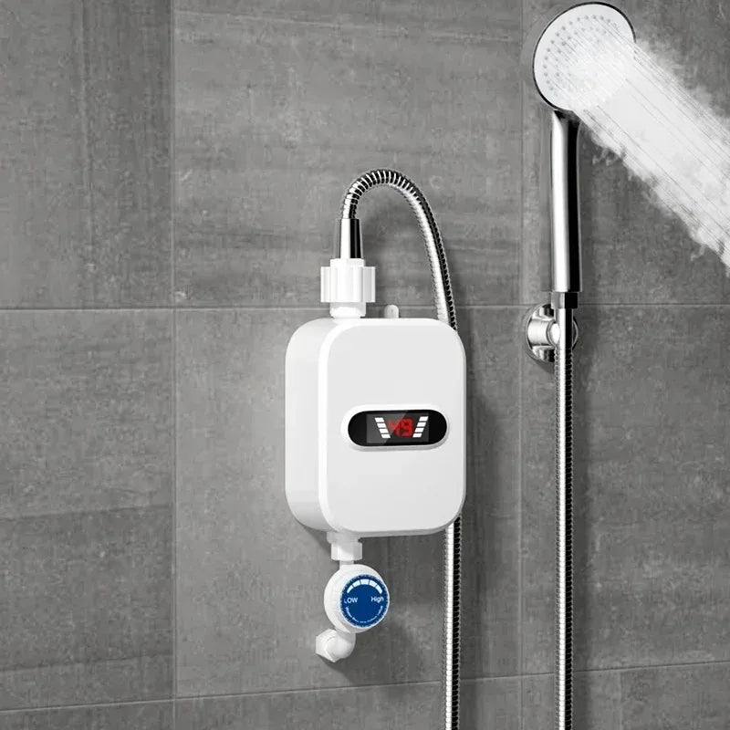 Electric Instant Tankless Water Heater 3500W 3s Fast Heating for Home Bathroom Shower and Kitchen Sink Faucet Use Peaceful Pleasures Health and Wellness