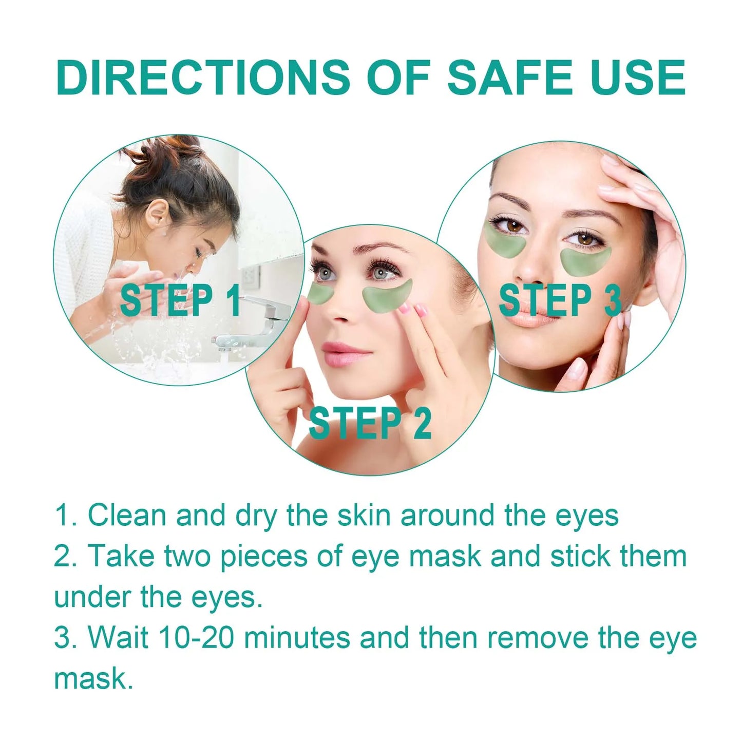 Seaweed Under Eye Patches – Dark Circles & Puffiness 60pc