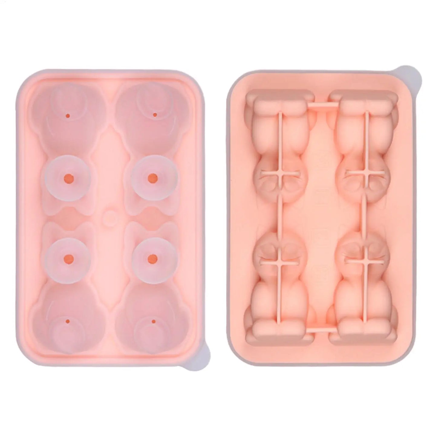 Cat-Shaped Silicone Ice Cube Tray Mold – 3D Animal Ice Maker