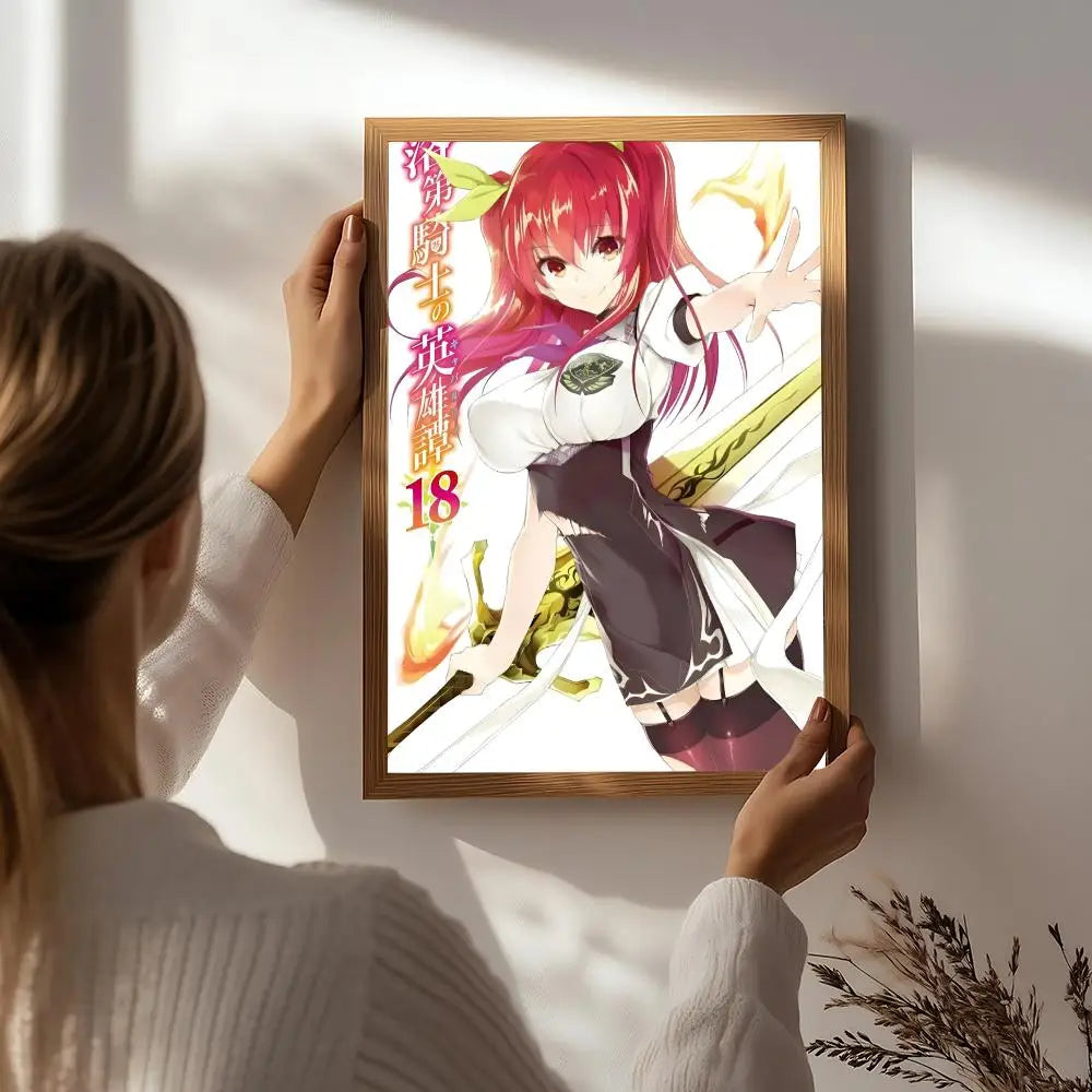 Anime C-Chivalry of a Failed Knight Poster HD Self Adhesive Waterproof Wall Art Ideal for Home Office Dorm Bedroom Great Gift Peaceful Pleasures Health and Wellness White8 50X70cmNoframe