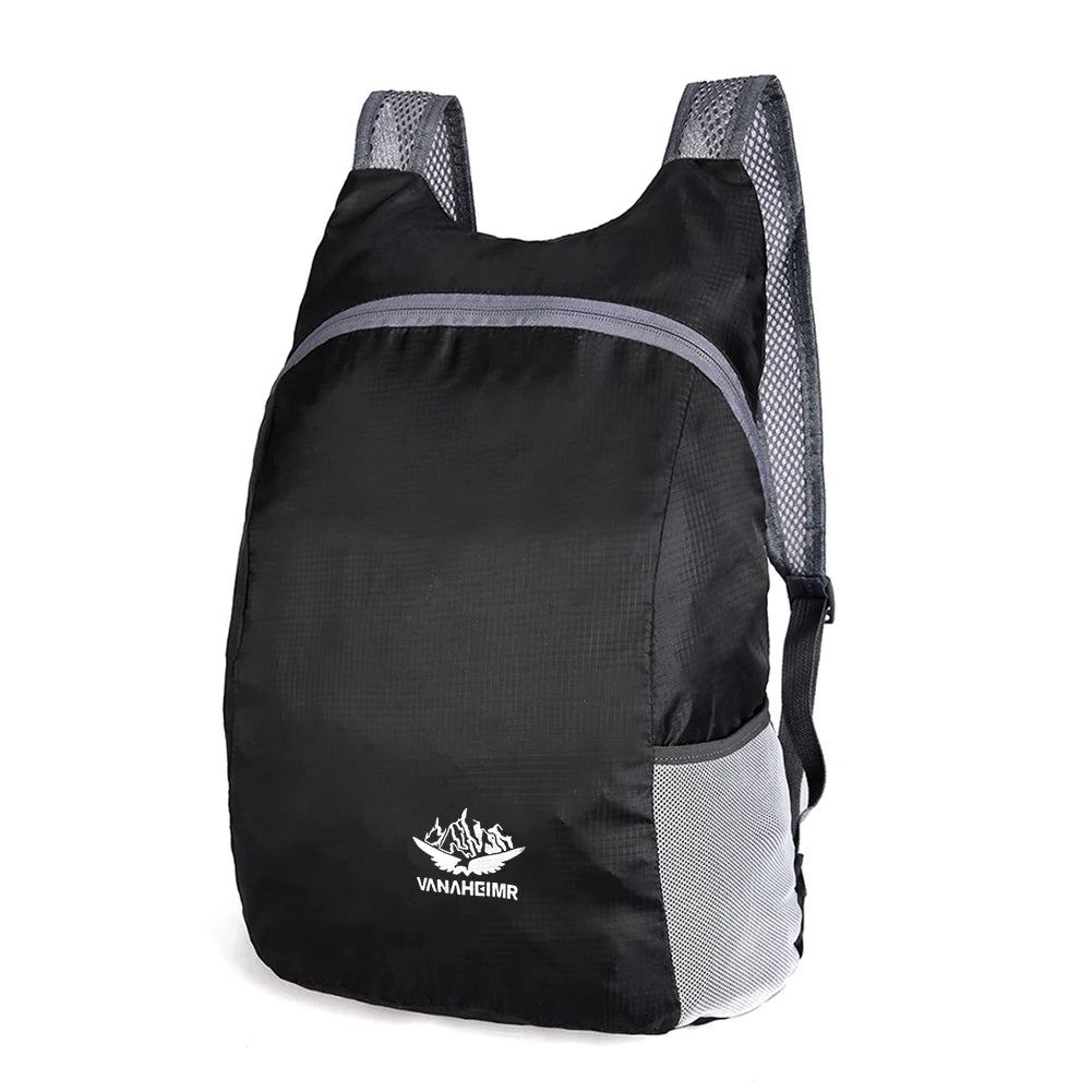 Foldable Waterproof Hiking Daypack – Lightweight Travel Bag Peaceful Pleasures Health and Wellness Black United States
