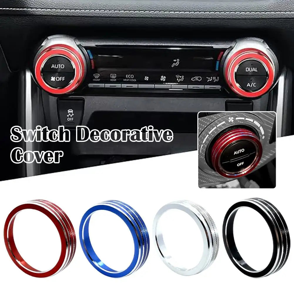 Dashbaord A/C Adjust Knob Decoration Ring Metal Trim Cover For Hyundai Ix45 2013-2017 Car Interior Accessories Peaceful Pleasures Health and Wellness