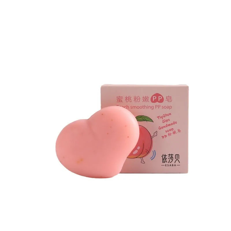 Sweet Peach Handmade Bath Soap Natural Plant Extract Gentle Oil-control Moisturizing Facial Soap Long-lasting Fragrance Soap Peaceful Pleasures Health and Wellness B-Soap