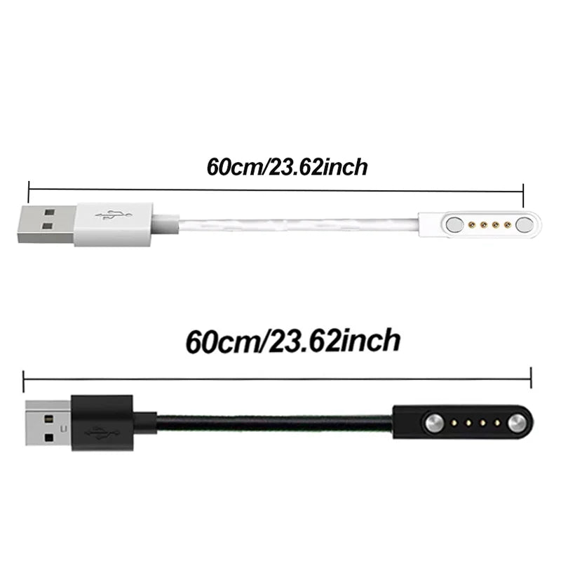 Universal Charging Cable 4 Pin Magnetic Cable Cord for Smart Watch GT88 GT68 KW08 KW18 KW88 KW98 Peaceful Pleasures Health and Wellness